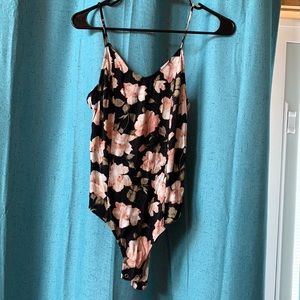Soft and Sexy Floral Ribbed Bodysuit
